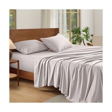 100 French Linen Sheets Natural Linen Queen Size Sheets Set, Breathable and ...