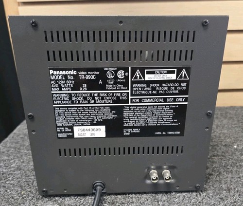 Panasonic TR-990C Security Surveillance 9" Röhrenfernseher Monitor Power On getestet - Bild 4 von 6