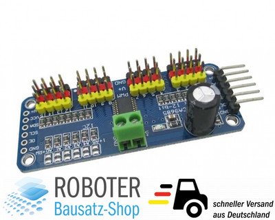 16 Kanal PWM I2C Servo Motor Treiber PCA9685 Driver für Arduino Raspberry Pi
