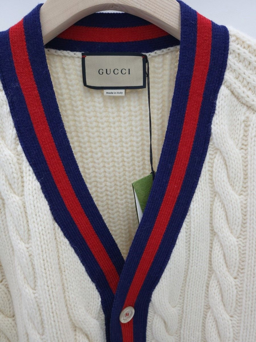 Gucci Web Cable Knit Cardigan 763373 L 127305691 | eBay Gucci Web Cable Knit Cardigan 763373 L 127305691 | eBay