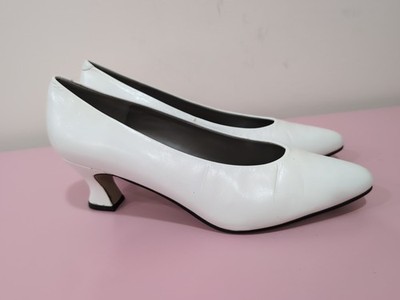 Joyce Women's White Leather Pumps Size 9M