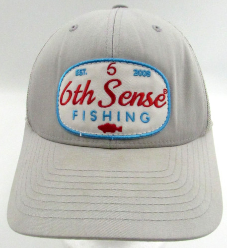 6th Sense Fishing Mesh Snap Back Hat Cap Gray The Classics Yupoong