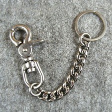 Stainless Steel Keychains Lobster Clasps Fob Key Chain Ring Holder Wallet Chain
