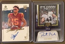 NFL Rookie Autographed Card Lot Drake London on card, Patrick Ricard 2 cards