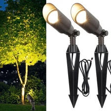 Low Voltage Spot Lights Outdoor LED, Aluminum Exterior Uplighting for House F...