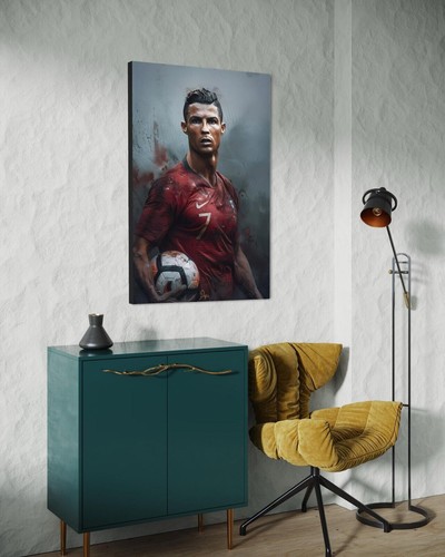 Christiano Ronaldo Leinwandbild Abstrakt Goat Nr. 7 CR7 Deko Wandbild - Bild 2 von 2
