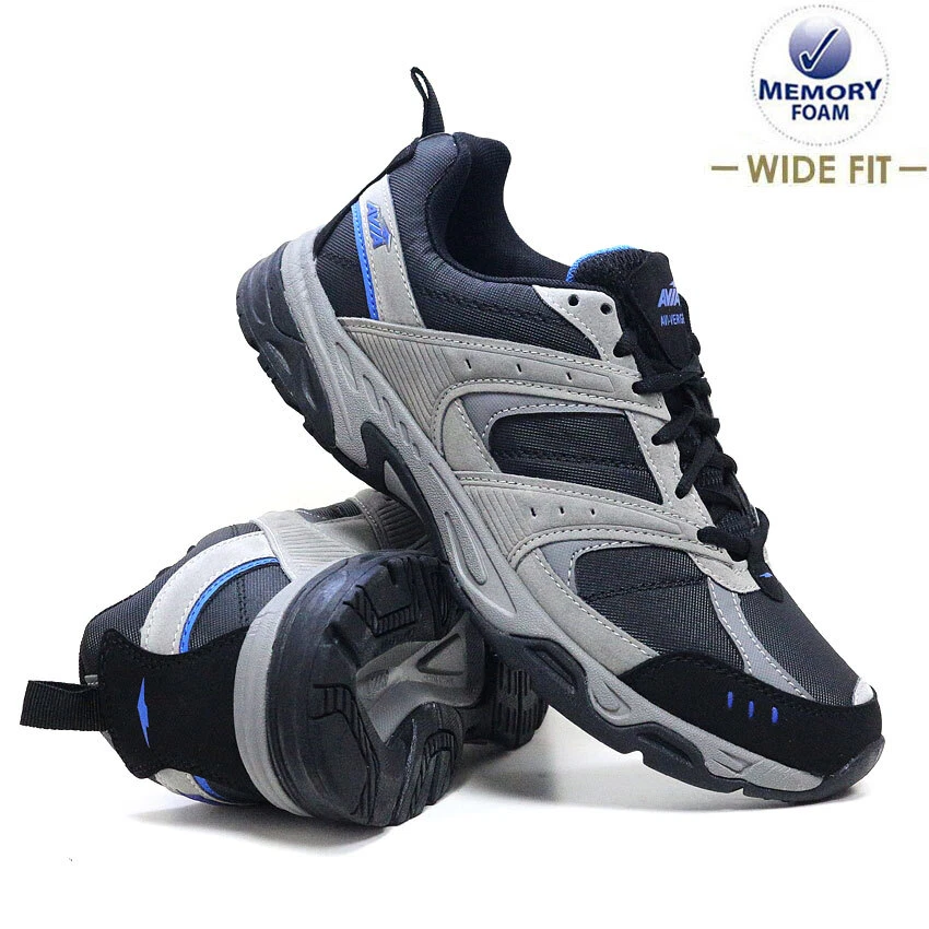 MENS MEMORY FOAM TRAINERS WIDE FIT WALKING HIKING RUNNING SPORTS GYM SHOES  SIZE | eBay