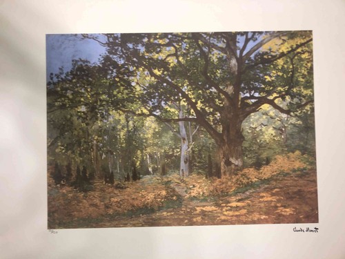 Claude Monet litografia off set cm 50x70 firma su lastra con certificato - Bild 2 von 7