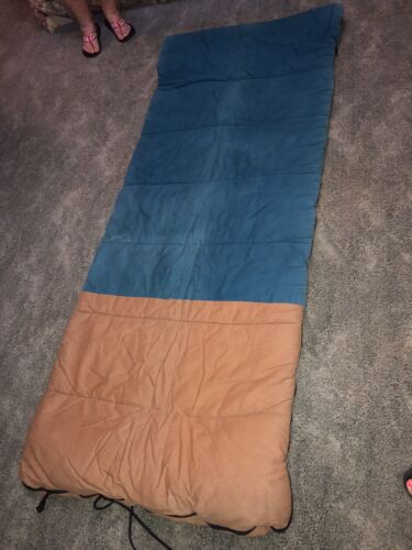 American Trails (ohne Etikett) grün und beige Schlafsack 76” x 64” Vintage!! - Bild 5 von 11