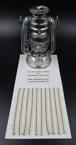 Hurricane Lantern 245 Wicks Mèche Docht Lanterne tempête FREE Shipping Worldwide - Picture 2 of 5