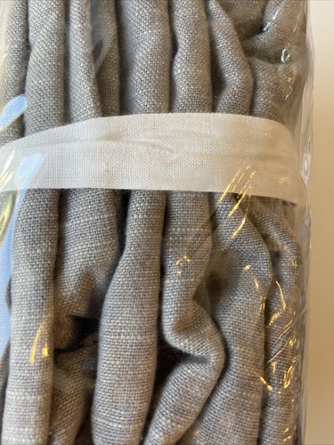 (1) Pottery Barn Emery Linen Pinch Pleat Drape Curtain 50x96" Flagstone Gray NEW - Picture 2 of 3