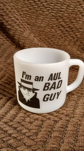 I HAD A BAD IDEA I'm An AUL Bad Guy Coffee Cup Mug Federal Glass Vintage