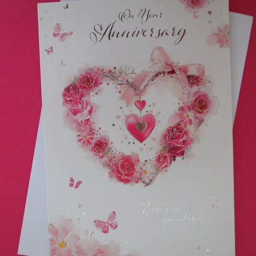 Pack Of 4 Anniversary Cards On Your Multipack Mixed Assorted Wedding Greeting - Picture 4 of 9
