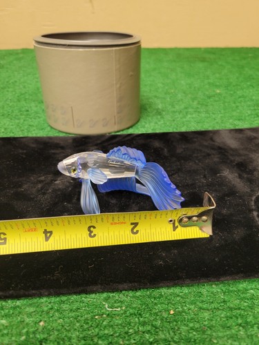 Swarovski Crystal 7644 000 005 Blue Siamese Fighting Beta Fish (BFEB-06-050) - Picture 8 of 10