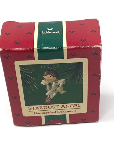 Hallmark Stardust Angel Miniature Ornament Vintage 1985 In Original Box QX475-2 - Picture 1 of 7