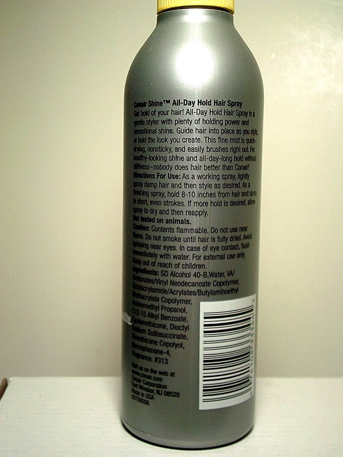 Conair Shine All Day Hold Hairspray NOS Discontinued 8 Oz. Non-Aerosol HTF