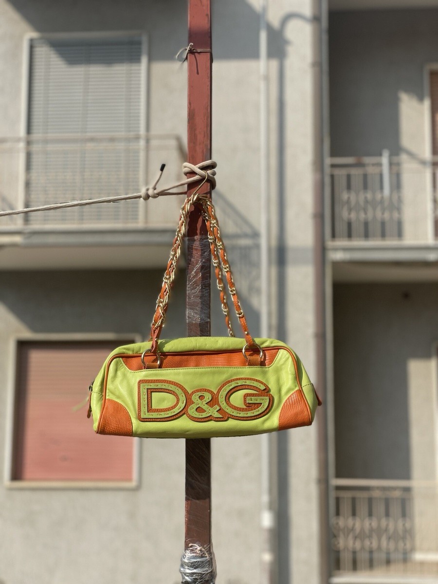 Y2K DOLCE&GABBANA LOGO GREEN ORANGE LEATHER BAG | eBay Y2K DOLCE&GABBANA LOGO GREEN ORANGE LEATHER BAG | eBay