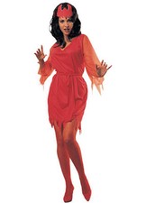 SEXY DIABLO MUJER ROJO ADULTO HALLOWEEN DISFRAZ TALLA ÚNICA 55008