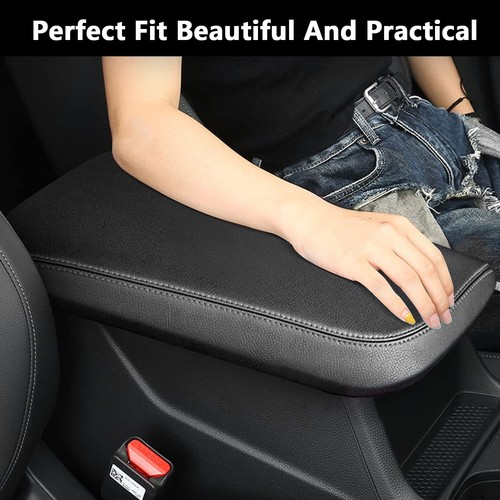 Custom Fit For 2018-2024 Toyota Camry Leather Center Console Armrest Cover Black - Picture 6 of 11