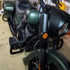 Rear Highway Crash Bars+Mustache Engine Guard Bar For Indian Chief Dark Horse