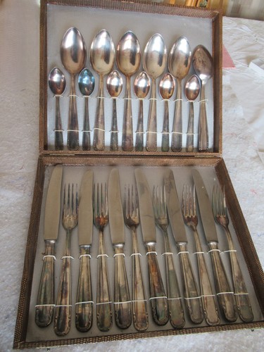 24 teil. A. Pasch & Co. 1939-1960 Solingen -Silberbesteck 100 - - Bild 2 von 13
