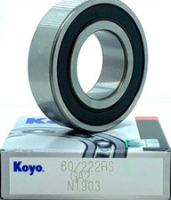 NEW KOYO  60/22-2RS DEEP GROOVE BALL BEARING, RUBBER SEALED 22x44x12 mm
