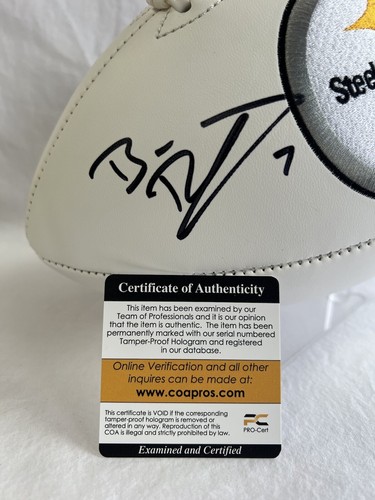Ben Roethlisberger Pittsburgh Steelers Signed Football Autographed PCA COA - Picture 6 of 10