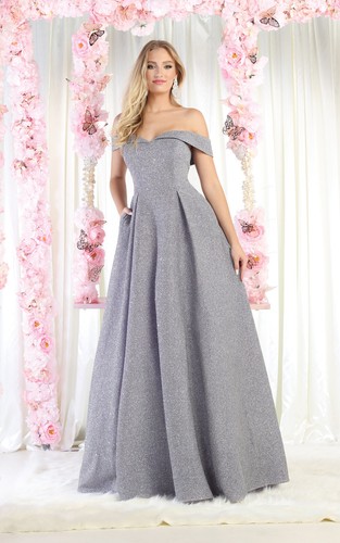 Womens Dresses For Prom Evening Pageant Long Off The Shoulder A-Line Plus Size - Bild 14 von 18