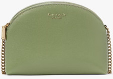 Kate Spade Morgan Army Green Leather Double Zip Chain Crossbody Bag K8926 NWT R