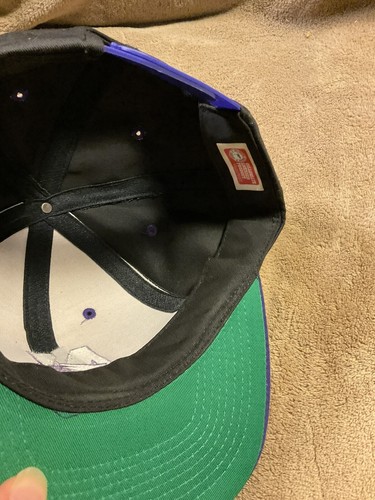 Vintage Northwestern Wildcats Snapback Hat Logo 7 Purple Black University Cap - Picture 11 of 12