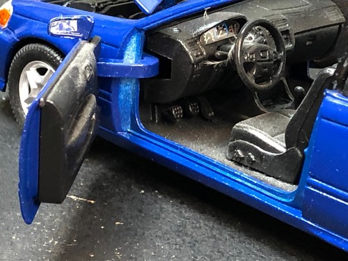 Imperfect 1:24 Diecast Unbranded BLUE 2000 HONDA CIVIC SI COUPE 2-door No Box - Picture 17 of 24