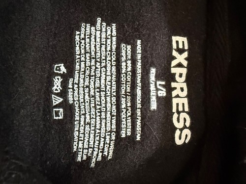 Express Men’s NBA Indiana Pacers Logo Hoodie Jacket Size LARGE Mens Gold Black - Picture 3 of 6