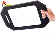 Double Handle Mirror - Large Hand Held Mirror(16.14" X 9.84") Foam Barber Mirror