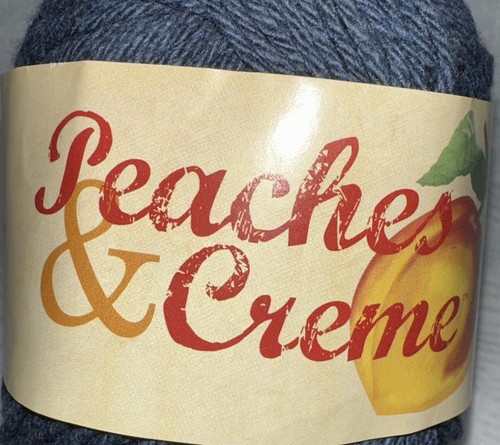Peaches & Creme 100% US Grown Cotton Yarn 120 yd Indigo Blue Dye Lot 349388 New - Picture 2 of 8