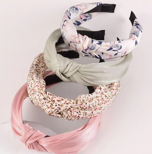 Haarreifen Satin Georgette Polyester Reifen 28-29 mm geknotet - Picture 31 of 34