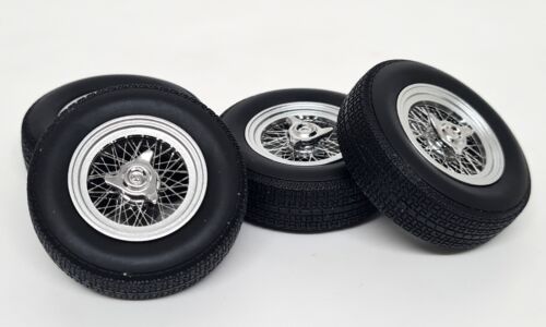 KK 1/18 Maserati 4x Wheels & Tyres Spoked Rims 1950's model car Modify etc - Picture 4 of 6