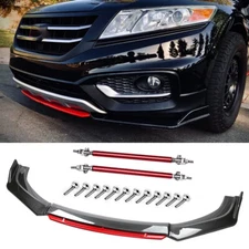 Front Bumper Lip Splitter Spoiler Body Kit Carbon Fiber Rods/ For Honda Accord