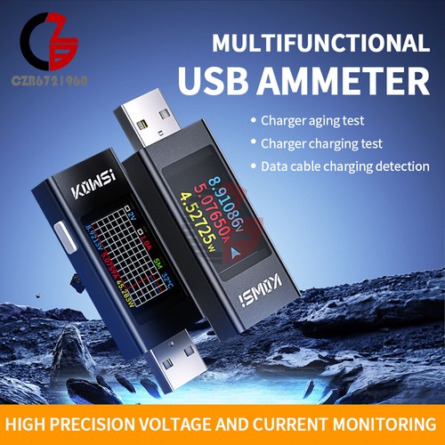 1.06" IPS Multi-function USB Tester Voltage Ammeter Power Meter DC 4-30V 0-8A - 第 13/24 張圖片