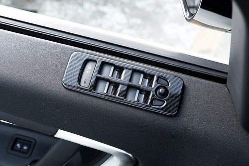 Carbon ABS Window Lift Switch Button Trim For Land Rover Discovery Sport 2015-19 - Foto 3 di 12