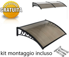 Pensiline in policarbonato alveolare fumè tettoia per esterno porte finestre