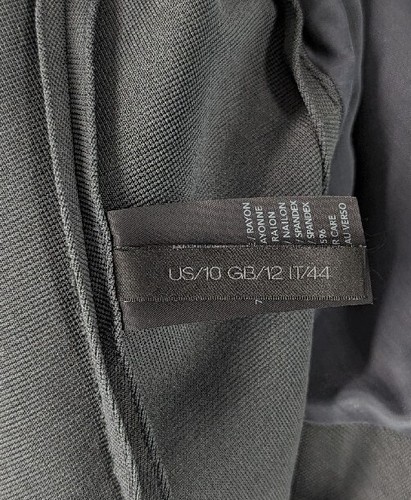 Donna Karan Resort 2013 Runway Collection Gray Green Rayon Stretch Jacket Sz 10 - Picture 11 of 12