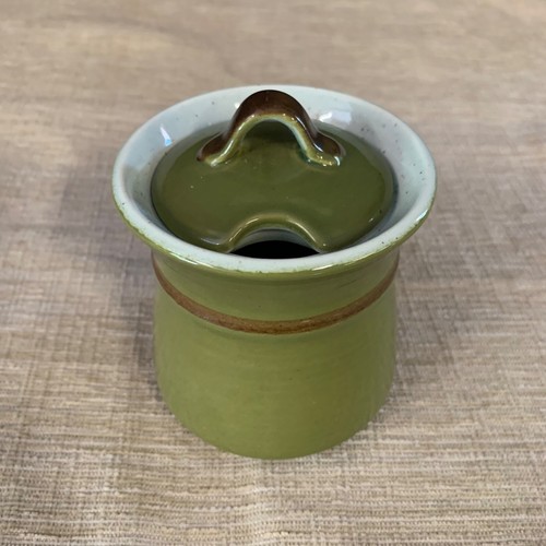 Vintage Poppy by Metlox Trail GREEN Covered Sugar & Butter Dish Avocado USA - Bild 8 von 12