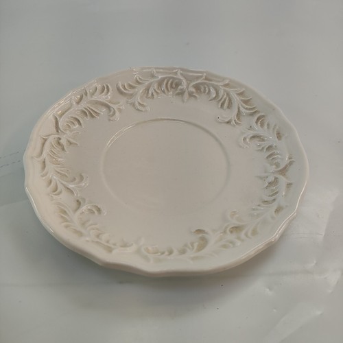 Napcoware Japan Mini White Saucer No. 8817 Set Red Gold Sticker VGC Vtg Dish Art - Picture 5 of 10