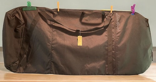 Vintage EDDIE BAUER BLACK SOFT CANVAS GOLF AIRPLANE TRAVEL CARRY BAG
