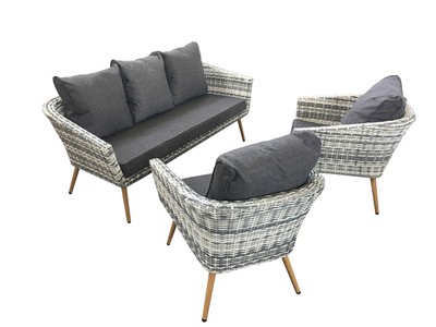 Memphis Gartensofa Lounge 3 Er Sofa 2 X 1 Er Sofa Aus Aluminium Gartenmobel Ebay