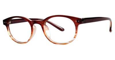MODERN OPTICAL THEORY UNISEX PLASTIC EYEGLASSES 50-21-140 BROWN W/ SOFT CASE