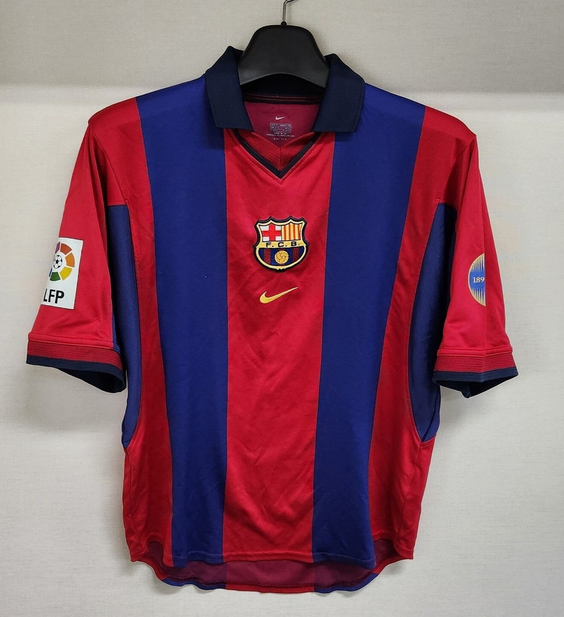 2000-01 Barcelona FC Home S/S No.10 RIVALDO La Liga 00-01