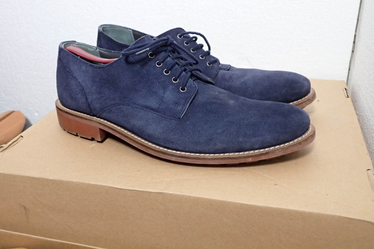 Ted Baker Blue Suede Mens Shoes TICHD2 