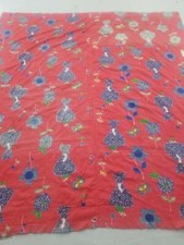 Vintage Feed Sack Beautiful Block Pattern Sun Bonnet Sue Quilt 80x65 inch