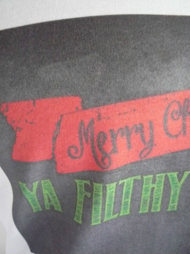 MERRY CHRISTMAS YA FILTHY ANIMAL BLACKBOARD LOOK T-SHIRT FUNNY XMAS FESTIVE - Picture 2 of 8